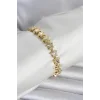 Pirinç Gold Renk Yıldız Model Kadın Bileklik