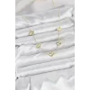 Pirinç Gold Renk Yonca Kadın Kolye