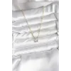 Pirinç Gold Renk Zincirli Zirkon Taşlı Minimal Yıldız Model Kadın Kolye