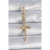 Pirinç Gold Renk Zirkon Taş Detaylı Elif Model Anka Kuşu Figür Ajda Charm