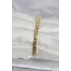 Pirinç Gold Renk Zirkon Taşlı Kadın Bileklik