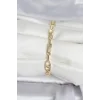 Pirinç Gold Renk Zirkon Taşlı Kadın Bileklik