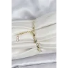 Pirinç Gold Renk Zirkon Taşlı Kadın Bileklik