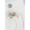 Pirinç Gold Renk Zirkon Taşlı Kadın Kıkırdak Küpe