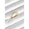 Pirinç Gold Renk Zirkon Taşlı Kadın Yüzük