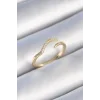 Pirinç Gold Renk Zirkon Taşlı Kadın Yüzük