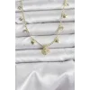 Pirinç Gold Renk Zirkon Taşlı Kutup Yıldızı Model Kadın Kolye