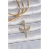 Pirinç Gold Renk Zirkon Taşlı Mikail Model Ajda Charm