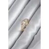 Pirinç Gold Renk Zirkon Taşlı Yılan Model Kadın Yüzük