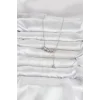 Pirinç Gümüş Renk Minimal Sallantılı Yıldız Model Kadın Kolye