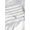 Pirinç Gümüş Renk Minimal Yıldız Model Kadın Kolye