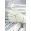 Pirinç Gümüş Renk Parçalı Ezme Zincirli Şahmeran