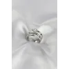Pirinç Gümüş Renk Sarmal Yılan Model Kadın Yüzük
