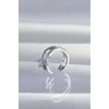 Pirinç Gümüş Renk Zirkon Taşlı Damla Earcuff Küpe