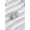 Pirinç Gümüş Renk Zirkon Taşlı Minimal Halka Küpe