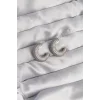 Pirinç Gümüş Renk Zirkon Taşlı Yarım Halka Küpe