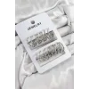 Pirinç Karışık Halka Model Gümüş Renk 6 Çift Kadın Küpe Set