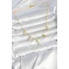 Pirinç Minimal Messika Model Zirkon Taşlı Kadın Kolye