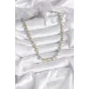 Pirinç Mix Renk Zirkon Taşlı Kalp Model VIP Exclusive Seri Kadın Kolye