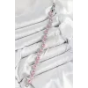 Pirinç Pembe Zirkon Taşlı Daire Baget Model Gümüş Renk VIP Seri Kadın Bileklik