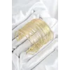 Pirinç Tel Sarma Model Gold Renk Kadın Bileklilk