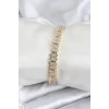 Pirinç VIP Seri Gold Renk Zirkon Taşlı Kadın Bileklik