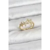 Pirinç Yıldız Model Gold Renk Kadın Yüzük