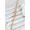 Pirinç Zirkon Taşlı Kelebek Model Gold Renk Kadın Bileklik