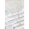 Pirinç Zirkon Taşlı Kutup Yıldızı Model Ezme Zincir Gold Renk Kadın Kolye