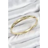 Pirinç Zirkon Taşlı Kutup Yıldızı Model Gold Renk Kadın Kelepçe