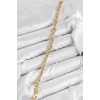 Pirinç Zirkon Taşlı Oval Model Gold Renk Kadın Bileklik