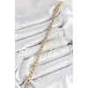 Pirinç Zirkon Taşlı Yarım Topcuk Model Gold Renk VIP Seri Kadın Bileklik