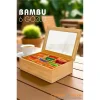 Poşet Çay Kutusu Ahşap Sallama Çay Organizer Kahve Şeker Aksesuar Kutusu 721846
