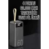 Powerbank 60.000 Mah Hızlı Şarj 4 Çıkışlı Uzun Şarj Süreli Dijital Göstergeli