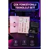 Powerbank Özellikli Bluetooth Kulaklık ve Nabız Ölçer Akıllı Saat Bileklik Hediyeli