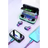 Powerbank Özellikli Kablosuz Bluetooth Kulaklık RGB Işıklı