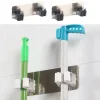 Pratik Organizer 4lü Yapışkanlı Fırça Paspas Mop Fırça Sabitleyici Ergonomik Alet Aparatı