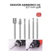 Premium 6’lı Karbür Gravür ve Taşlama Uç Seti – 3.17mm Şaft Profesyonel Oyma ve Aşındırma Seti