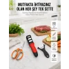 Profesyonel Mutfak Makas Seti –  Kesim Makası + Soyacak + Bileyici Yeni Nesil