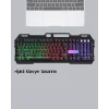 Profesyonel Oyuncu Klavye Mouse Seti – RGB Işıklı, Türkçe Q, DPI Ayarlı, Dayanıklı Gövde