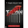 Profesyonel T-saplı Alyan Seti | 7 Parça Cr-v Çelik Hex Uçlu Güç Serisi 722632