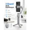 Profesyonel Telefon Gimbal Stabilizer 3 Eksen Sabitleme Çoklu Çekim Modları Uzun Pil Ömürlü Taşınabilir Tasarım