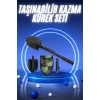 Pusulalı Katlanabilir Kazma Kürek Kamp Seti Kamp Küreği Portatif Çantalı
