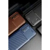 Realme 7 Kılıf Auto Focus Karbon Kapak - Kahverengi