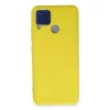 Realme C15 Kılıf Nano İçi Kadife Silikon - Sarı