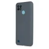 Realme C21 Kılıf Nano İçi Kadife Silikon - Gri