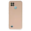 Realme C21 Kılıf Nano İçi Kadife Silikon - Pudra