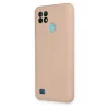 Realme C21 Kılıf Nano İçi Kadife Silikon - Pudra