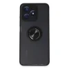 Realme C53 Kılıf Montreal Yüzüklü Silikon Kapak - Siyah