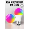 Renk Değiştirebilen RGB Işıklı Led Ampul A+Enerji 15 Watt Led Işık